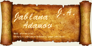 Jablana Adamov vizit kartica